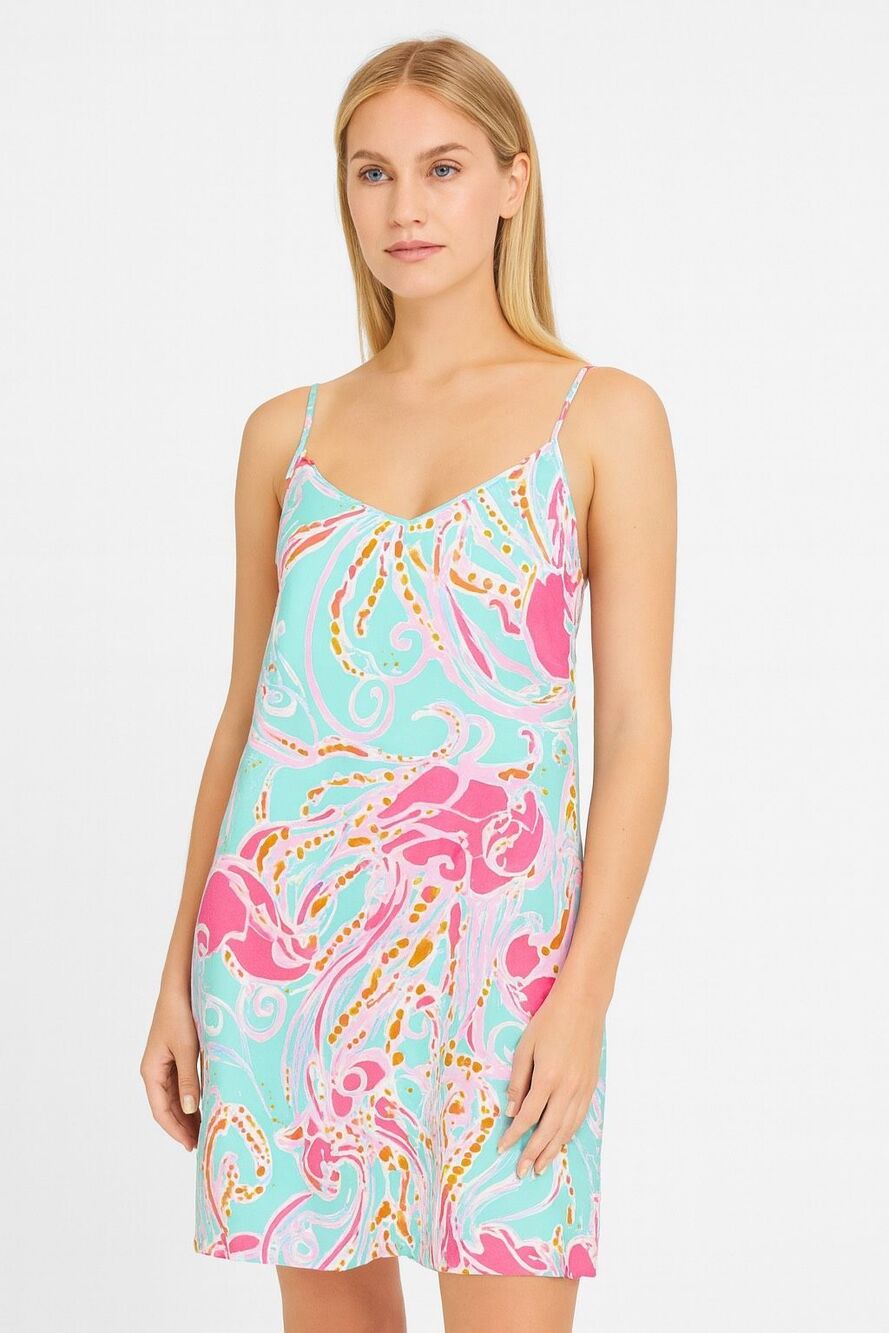 Lilly Pulitzer Dusk Jellies Be Jammin Silk Mini Dress M NWT
